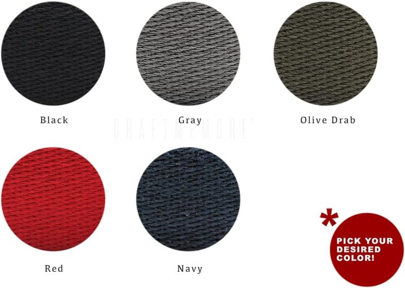 CRAFTMEMORE Heavy Cotton Webbing - Straps for Arts and Crafts, Luxury Bag Strap High Density Webbing (1 1/4 Inch x 50 Yards, Gray) - Image 3